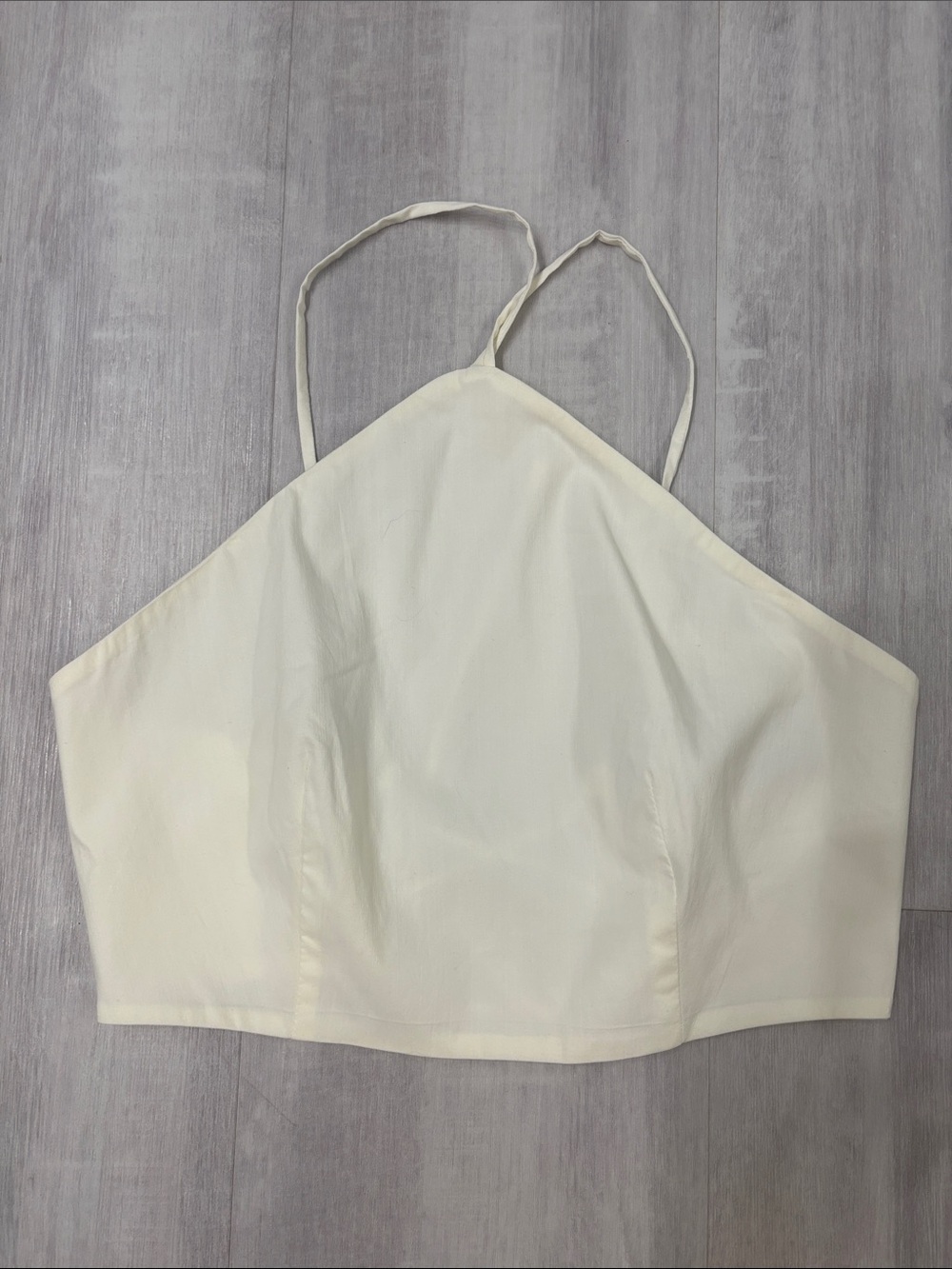 Anthropologie Mare Mare X Ivory Halter Crop Camisole Small